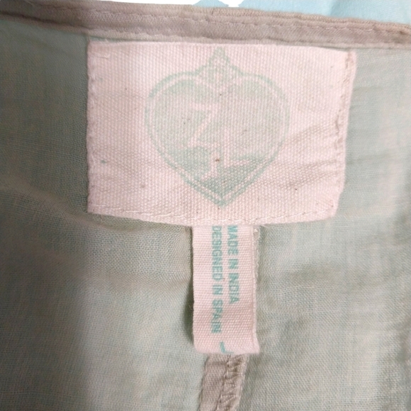 🎟️BOGO FREE🎟️ ZL Europe Hippie Boho Pom Pom Raw Hem Dress Sz L - Picture 7 of 8